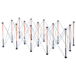 Kokoontaitettava työalusta 15 tukijalkaa alumiiniseos ja hiiliteräs 2445x1255 mm 2724 kg