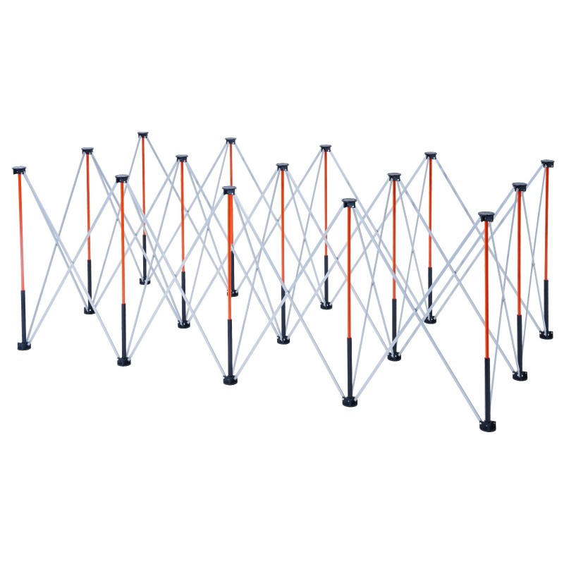Kokoontaitettava työalusta 15 tukijalkaa alumiiniseos ja hiiliteräs 2445x1255 mm 2724 kg