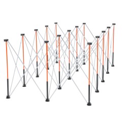 Kokoontaitettava työalusta 15 tukijalkaa alumiiniseos ja hiiliteräs 2445x1255 mm 2724 kg