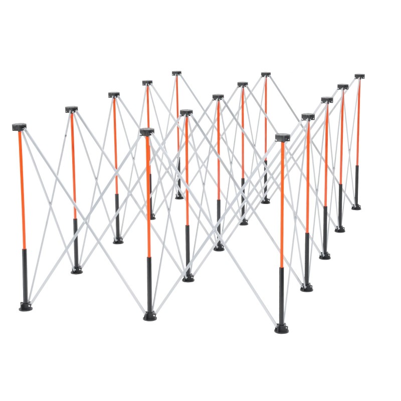 Kokoontaitettava työalusta 15 tukijalkaa alumiiniseos ja hiiliteräs 2445x1255 mm 2724 kg