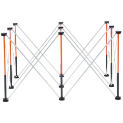 Taittuva työpukki alumiiniseos ja hiiliteräs 1135 kg kantavuus kuudella tukijalalla