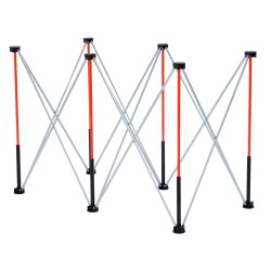 Taittuva työpukki alumiiniseos ja hiiliteräs 1135 kg kantavuus kuudella tukijalalla