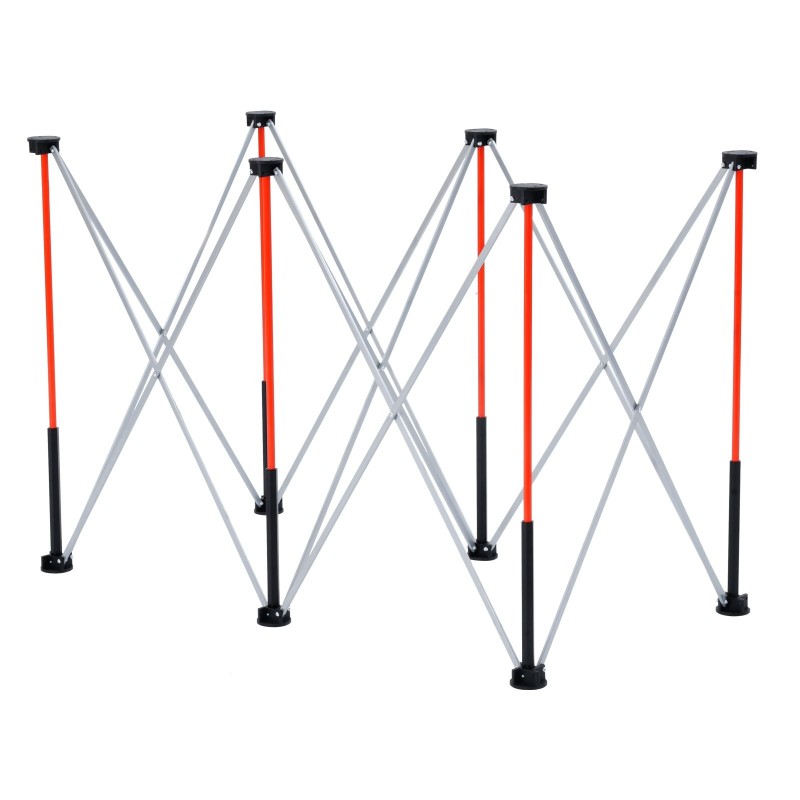 Taittuva työpukki alumiiniseos ja hiiliteräs 1135 kg kantavuus kuudella tukijalalla