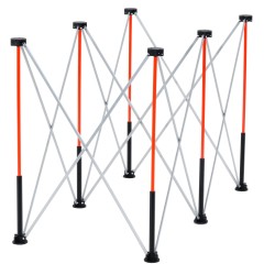 Taittuva työpukki alumiiniseos ja hiiliteräs 1135 kg kantavuus kuudella tukijalalla