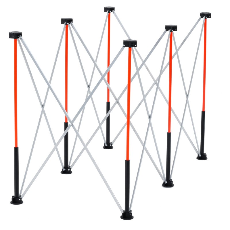 Taittuva työpukki alumiiniseos ja hiiliteräs 1135 kg kantavuus kuudella tukijalalla