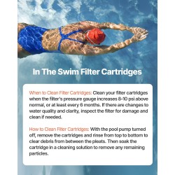 Altaan suodatinkasetit 4 kpl trilobal-laskostettu kuitu läpinäkyvällä sisärungolla