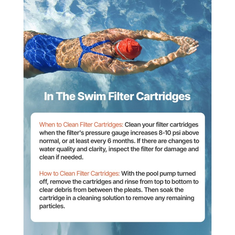 Altaan suodatinkasetit 4 kpl trilobal-laskostettu kuitu läpinäkyvällä sisärungolla