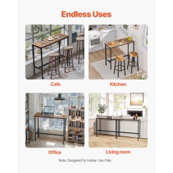 Baaripöytä MDF-levy ja metallirunko 99×41×90 cm