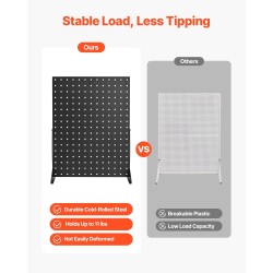 Pöytämallinen reiällinen taustalevy 4-osainen kylmävalssattu teräs 440x330x114 mm