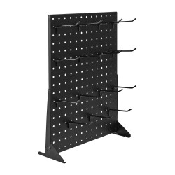Pöytämallinen reikälevyteline 43 x 33 cm kylmävalssattua terästä 15 koukkua musta