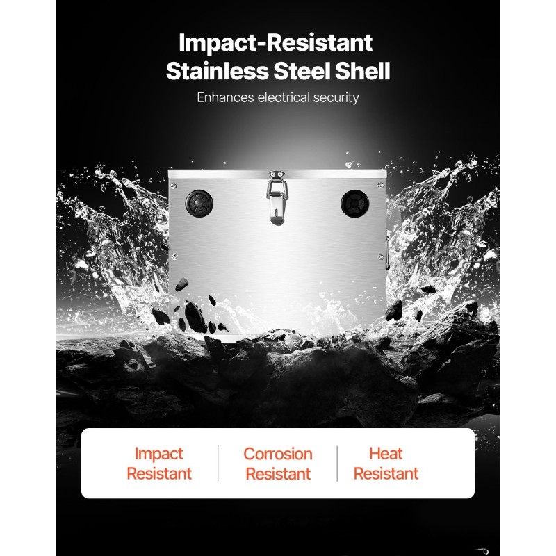 Akkulaukku pinnoitetusta ruostumattomasta teräksestä ryhmän 24/31 akuille 12V 24V 36V