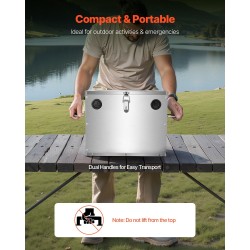 Akkulaukku pinnoitetusta ruostumattomasta teräksestä ryhmän 24/31 akuille 12V 24V 36V