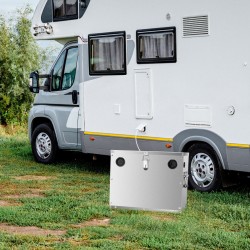 Akkulaukku pinnoitetusta ruostumattomasta teräksestä ryhmän 24/31 akuille 12V 24V 36V