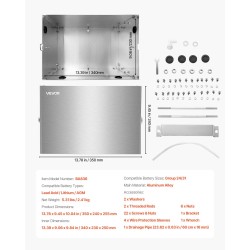 Akkuboxi alumiiniseoskuorinen 24/31-kokoluokan akuille maastoautoihin ja kuorma-autoihin
