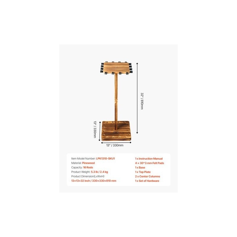 Vapateline mäntypuinen lattialle 16 vavalle 360 asteen pyörivä