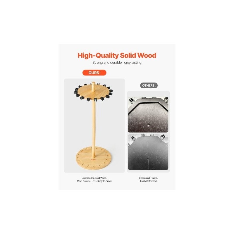 Mäntypuinen vapateline lattialle enintään kuudelletoista vavalle vakaalla jalustalla