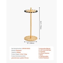 Mäntypuinen vapateline lattialle enintään kuudelletoista vavalle vakaalla jalustalla