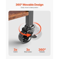 Kalastusvapateline MDF-levy ja seosteräsrunko 12 vavalle 6 pyörää jarruilla