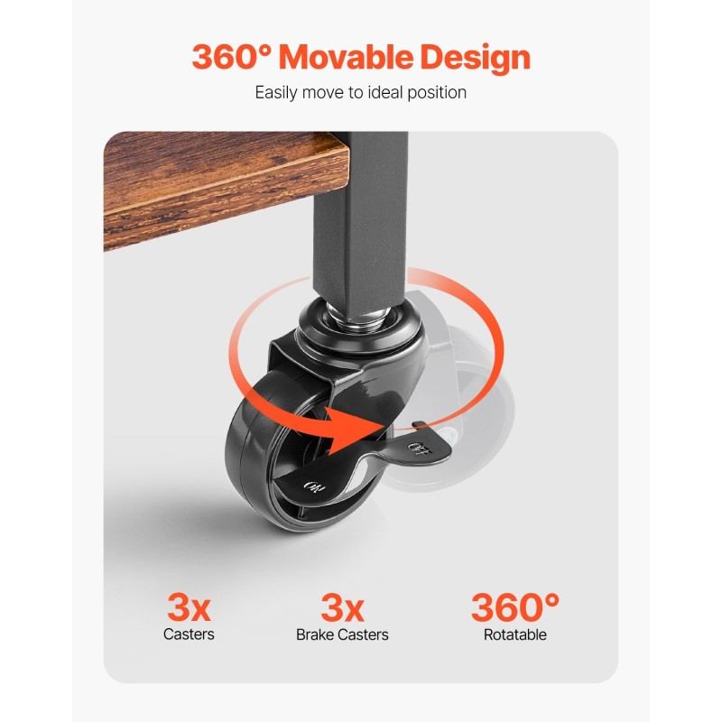 Kalastusvapateline MDF-levy ja seosteräsrunko 12 vavalle 6 pyörää jarruilla
