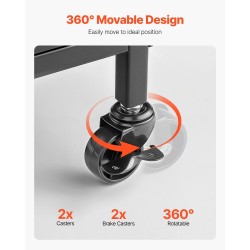 Kalastusvapateline seosteräksestä 10 vavalle monitasoisella hyllyllä pyörillä ja jarruilla sisäkäyttöön