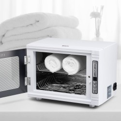 UV-puhdistuskaappi kynsityökaluille 12 l 185 nm ajastimella irrotettavilla hyllyillä karkaistu lasiovi