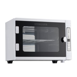 UV-puhdistuskaappi kynsityökaluille 12 l 185 nm ajastimella irrotettavilla hyllyillä karkaistu lasiovi