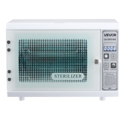 Puhdistuskaappi kynsityökaluille UV 185 nm 12L valkoinen kaksitasoinen