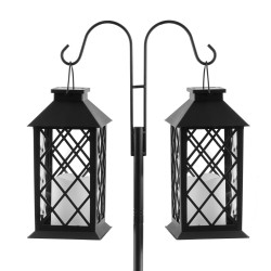 Teräspaalu 1524 mm säädettävä kaksikoukkuinen lintulautoille ja koristeille