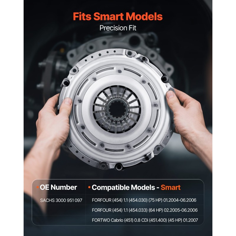 Kytkinsarja yksilevykytkin Smart-malleihin Forfour Fortwo 2004–2007