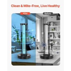 UV-C ja otsonivalaisin 36W ABS-muovi kauko-ohjaimella kolmitasoinen ajastin