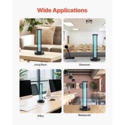 UV-C ja otsonivalaisin 36W ABS-muovi kauko-ohjaimella kolmitasoinen ajastin