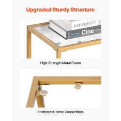 Konsolipöytä 3-tasoinen karkaistu lasi metallirunko eteiseen