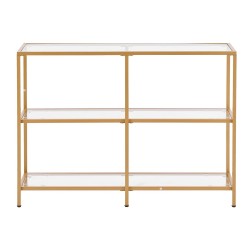 Konsolipöytä 3-tasoinen karkaistu lasi metallirunko eteiseen