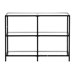 Konsolipöytä 3-kerroksinen rautaputki karkaistu lasi 100 x 30 x 72,9 cm eteiseen