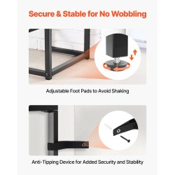 Lasinen 2-tasoinen konsolipöytä karkaistu lasi metallirunko eteiseen