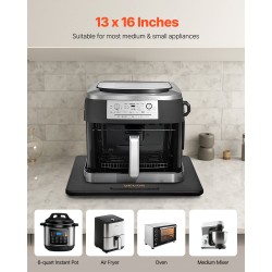 Liukualusta keittiölaitteille puulevy 330×406 mm musta 18 kg