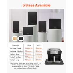 Liukualusta keittiölaitteille puulevy 330×406 mm musta 18 kg