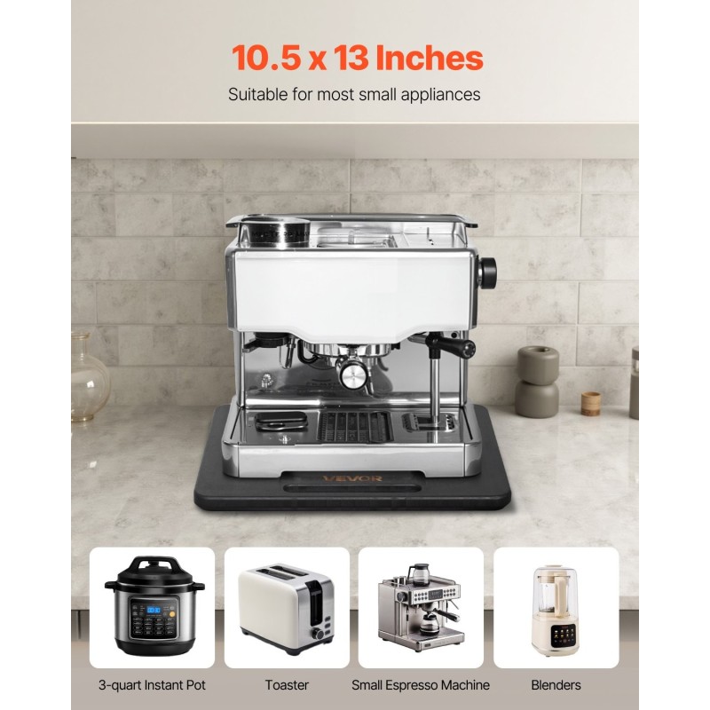 Keittiön liukutaso puulevy 267×330 mm musta 18 kg kantava kumipyörillä