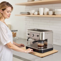 Keittiölaitteiden liukualusta luonnonpuusta kumipyörillä 330 x 406 mm 18,14 kg