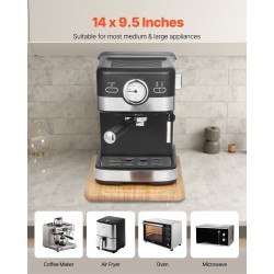 Liukualusta keittiölaitteille luonnollinen puu 356x241 mm 18 kg 1 kpl