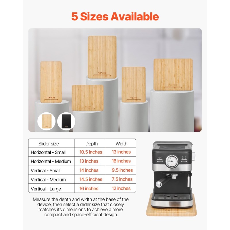 Liukualusta keittiölaitteille luonnollinen puu 356x241 mm 18 kg 1 kpl