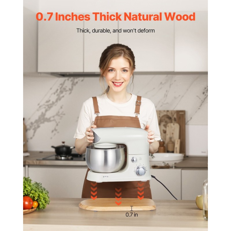 Soikea liukualusta keittiökoneille puulevy 368 x 239 mm 18 kg kantavuus PTFE-liukutyynyt