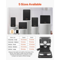 Keittiölaitteiden liukualusta 356 x 241 millimetriä musta 18 kilon kantavuus kumipyörillä kahvalla