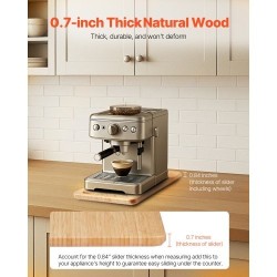 Työtasoalusta luonnonpuinen kumipyörillä koko 368x191x21 mm 18 kg kantavuus