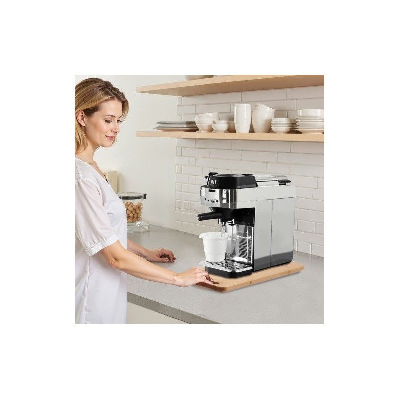 Työtasoalusta luonnonpuinen kumipyörillä koko 368x191x21 mm 18 kg kantavuus