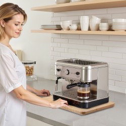 Keittiölaitteiden liukulevy luonnonpuuta 267 x 330 mm 18,14 kg kantavuus kumipyörillä