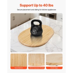 Liukulevy luonnonpuusta teflonjaloilla nostopäisille yleiskoneille 18 kilogramman kantavuus