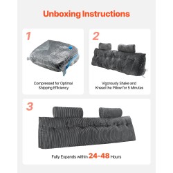 King size -kokoinen samettinen kiilatyyny sängynpäätyyn harmaa