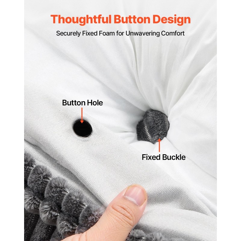 Kiilatyyny sängynpäätyyn queen-kokoinen irrotettava pestävä samettipäällinen kuituvaahtotäyte harmaa 2 niskatyynyä