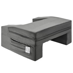 Lukutyyny sylitasolla samettipäällinen muistivaahto harmaa 3 taskua